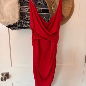 SHEIN Vibrant Red Backless Dress